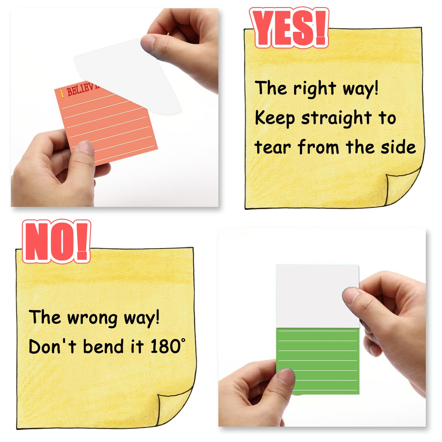 Wonninek 24Pcs Sticky Note with Lines Square 50 Sheets/Pad - Image 3