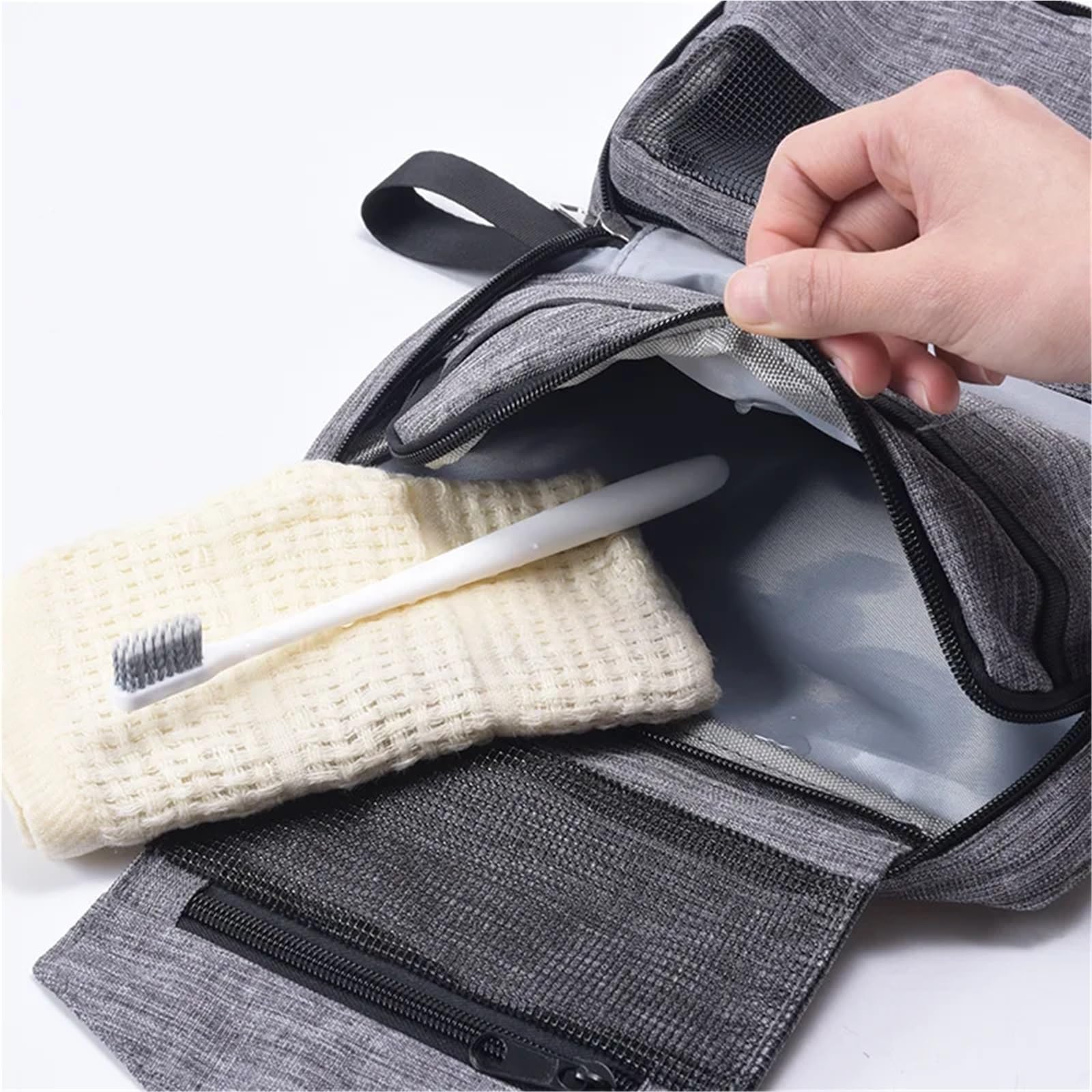 Trousse, Borsa for cosmetici da appendere for uomo e donna(Dark Blue)