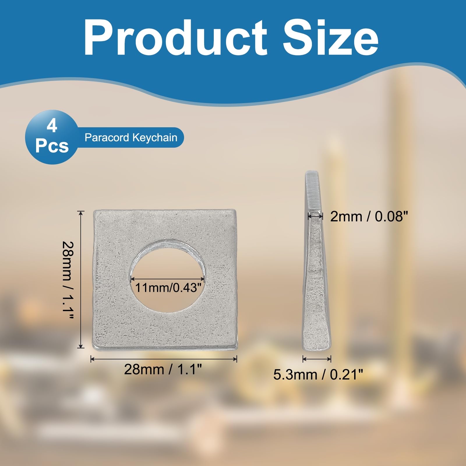 PATIKIL M12 Beveled Square Washers - Image 2