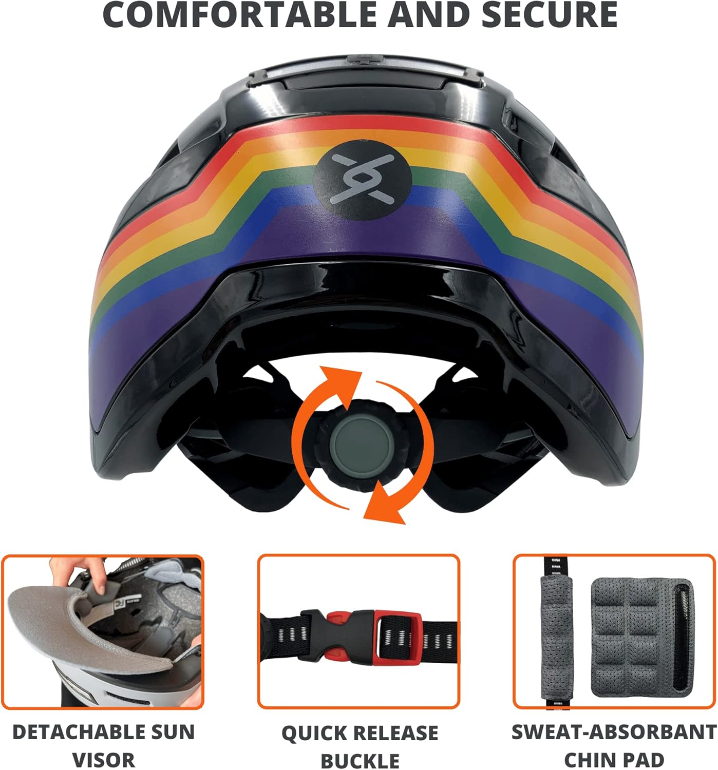 XNITO Bike Helmet with LED Lights - Urban Bicycle Helmet for Adults, Men & Women - CPSC & NTA-8776 Dual Certified - Class 3 E-Bikes, Scooters, Onewheel, Commuter, Mountain - Image 4