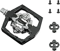 Vista 3 de VENZO Click'R - Pedales sellados para bicicleta de montaña Shimano SPD con tacos – Pedales sin clip de doble plataforma para bicicleta de montaña