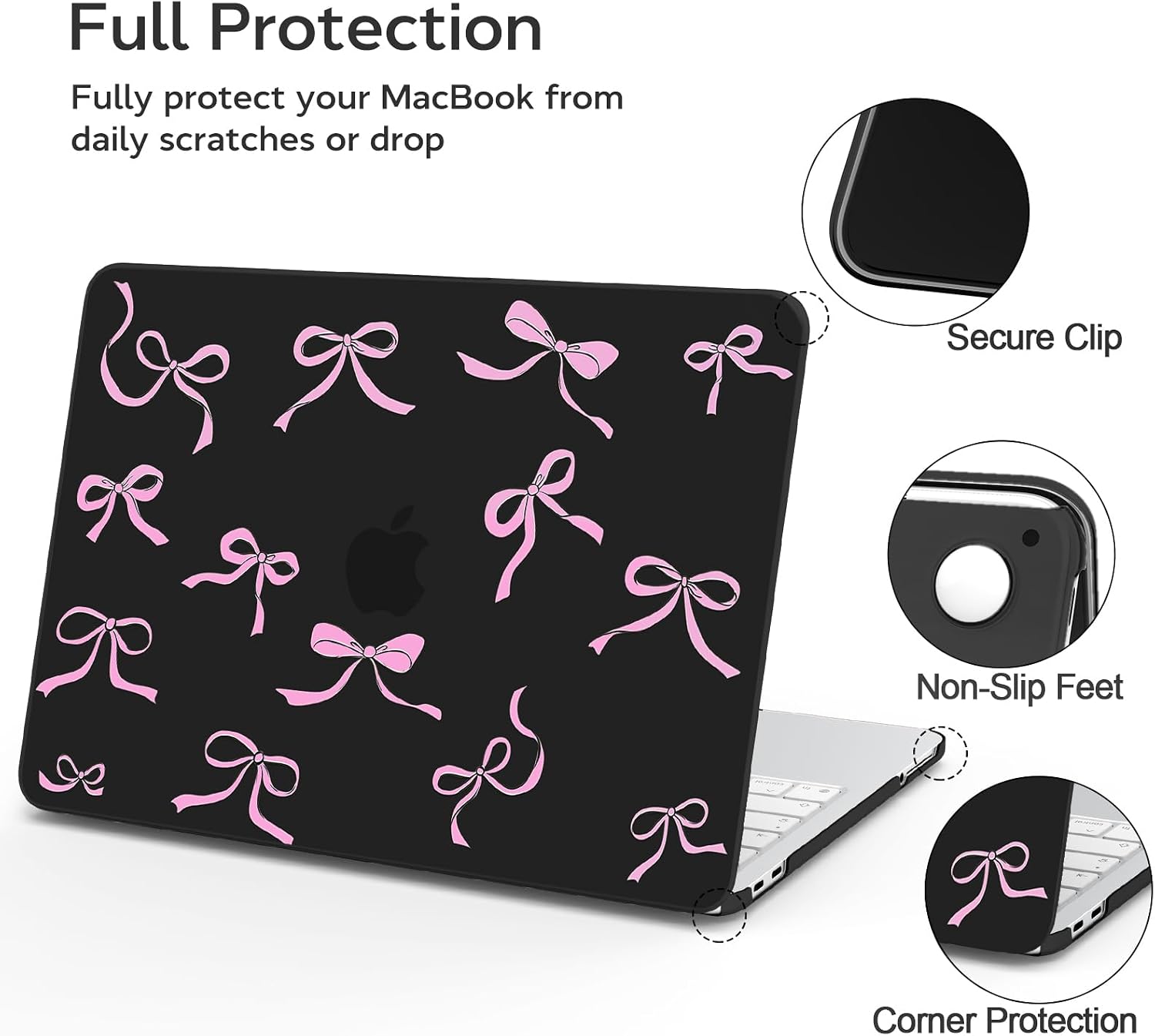 B BELK for MacBook Neo Case 13 inch 2026 Release Model A3404, Midnight Bow image 5
