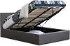Modernique® Grey Fabric Ottoman Storage Bed, 3ft Grey Linen Gas Lift Up Storage Bed in Single Sized Bed Frame (Single (3FT))
