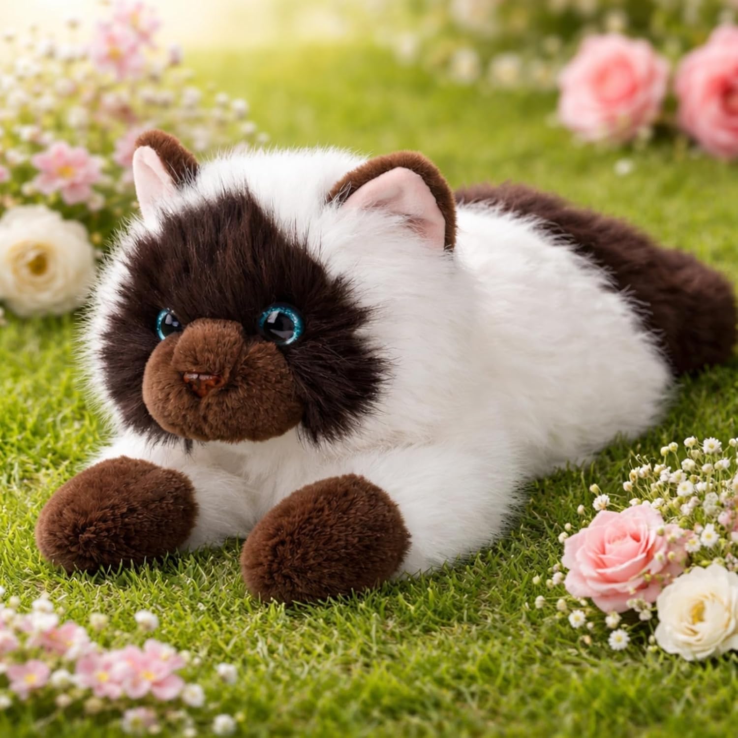 Sosation 16 Inch Cat Stuffed Animal Plush, Realistic Cat Toy Soft Plush Pillow, Cute Gifts Toy for Kids, Birthday Decoration Supplies