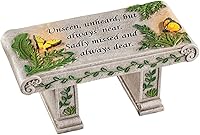 Collections Etc Solar LED Memorial Garden Bench Statue - Heartwarming Inscription, Outdoor Lighted Plaque for Loved Ones, 12x5.5x5.25in