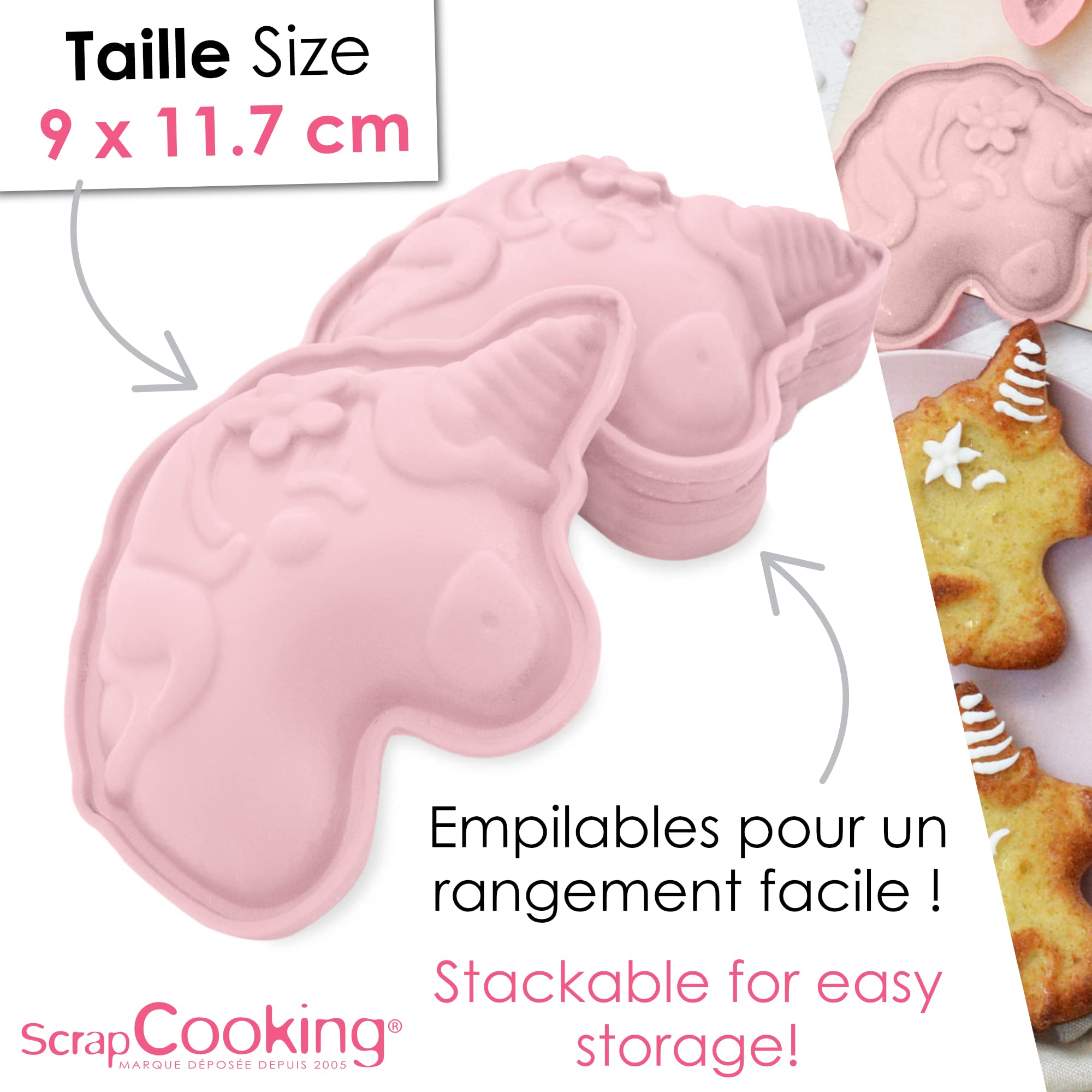 EIHI Stampo in Silicone Unicorno, Stampi in Silicone per Torte