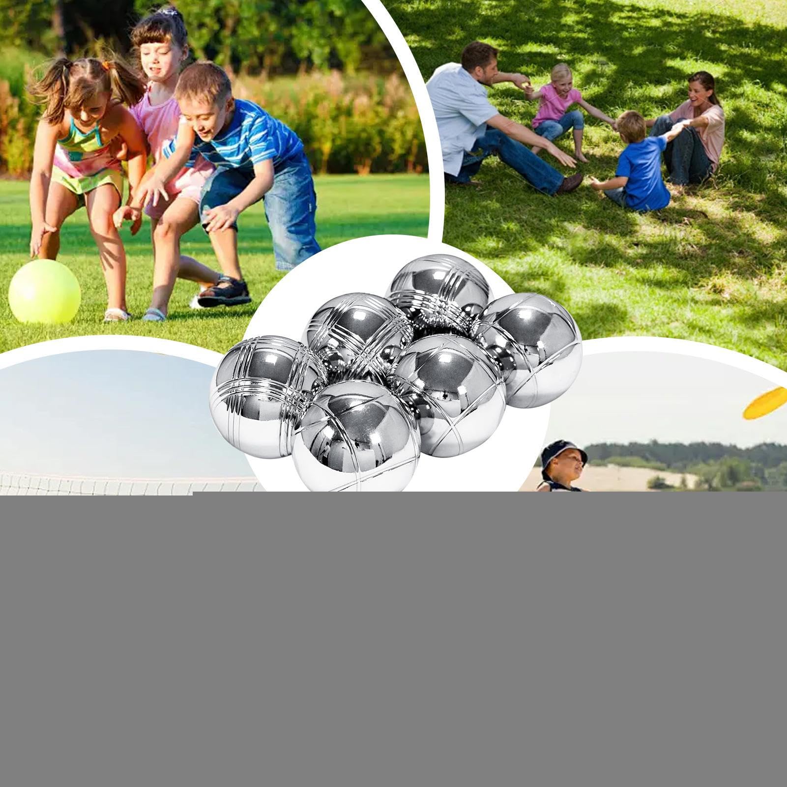 Generico d'Acciaio Kit Giocattolo da Bowling Multiuso | di palle rotolanti per , famiglie, spiaggia, picnic, bambini e adulti, giardino, set giochi esterno