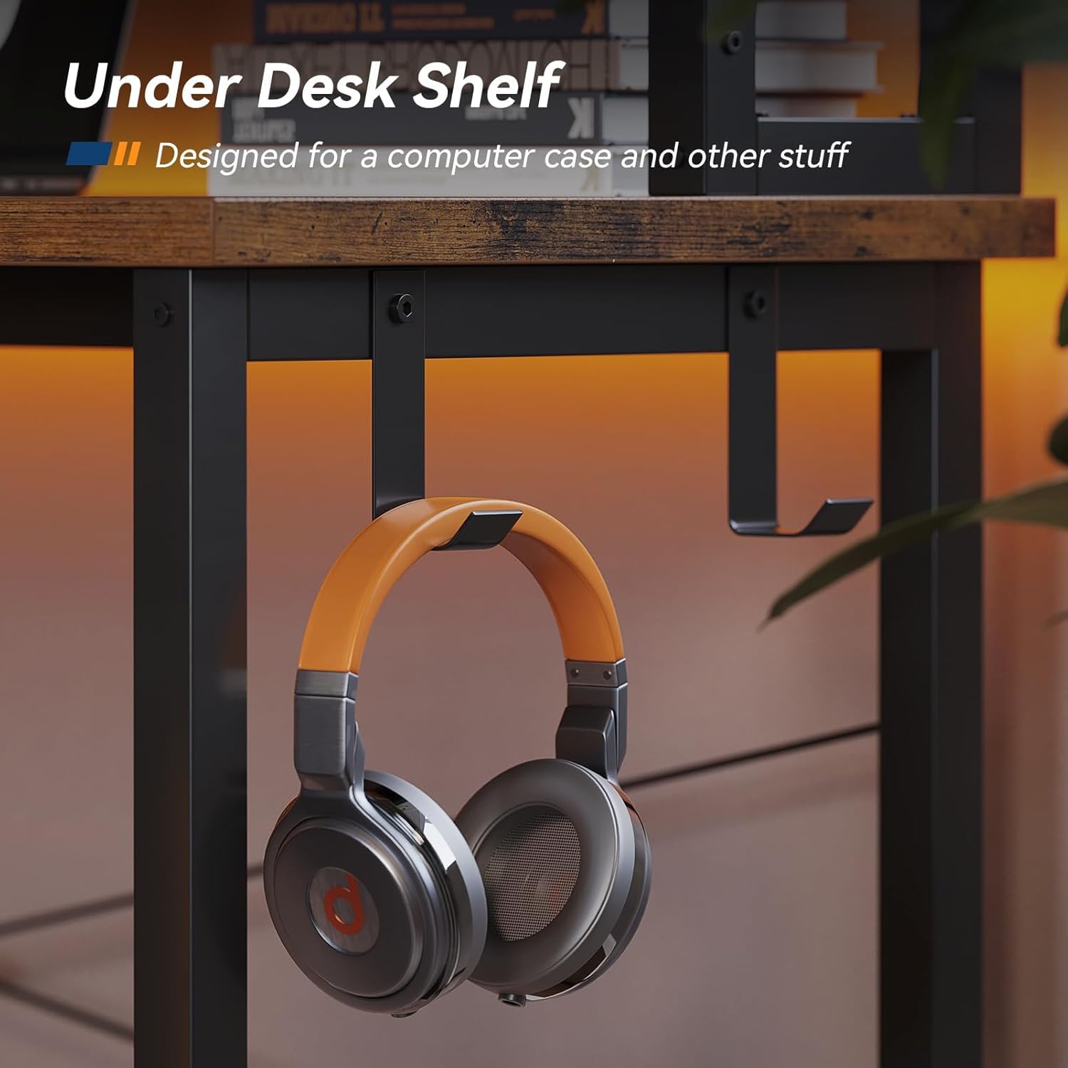 KKL L Shaped Desk with Hutch and Storage Shelves, 66" Inch Home Office Corner Computer Worstation Gaming Desk Rustic Brown