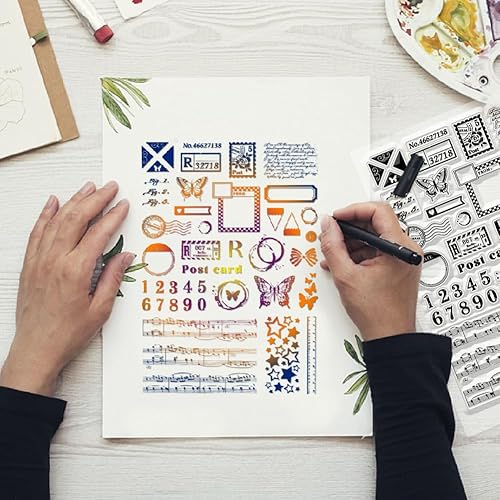 Vista 17 de GLOBLELAND Sellos transparentes de silicona para hacer tarjetas, álbumes de recortes, 11.7 x 8.27 pulgadas