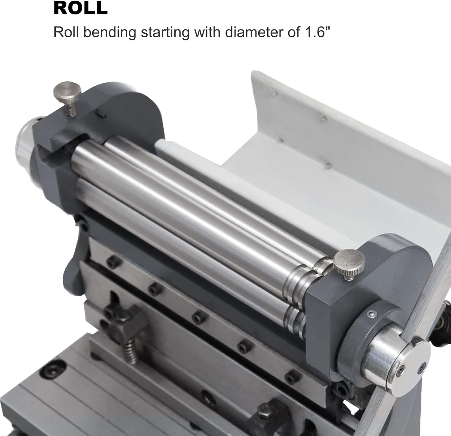 KAKA INDUSTRIAL Metal Brake,8-inch, 3-In-1 Combination Shear Brake Roll Machine,20-Gauge Shear, 90° |Slip Roll Machine for Bending Rolling 3-IN-1/8