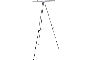 66' High Silver Aluminum Flipchart Display Easel & Presentation Stand Floor/Tabletop Chart Stand