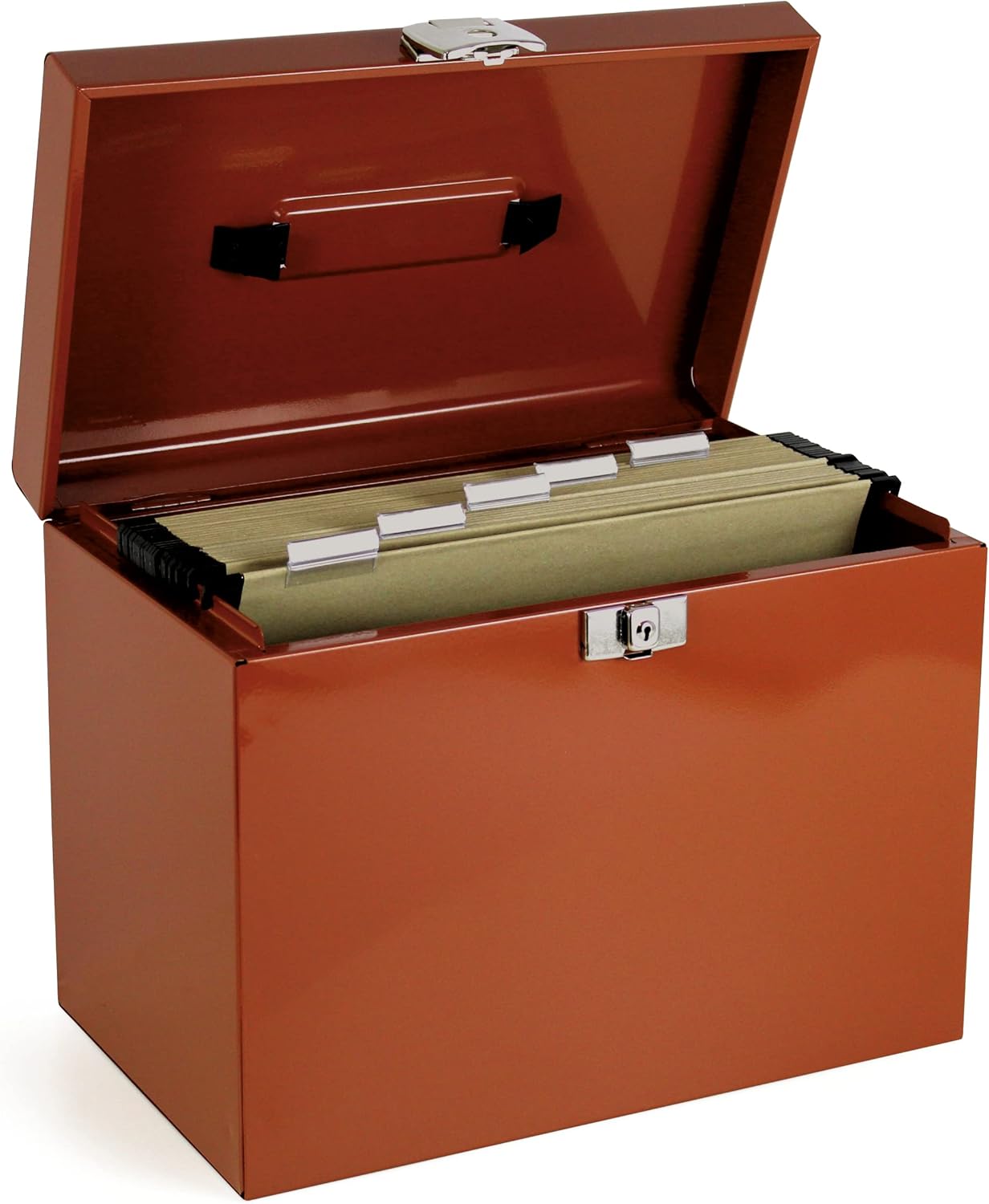 Pierre Henry Classic Terracotta File Cabinet - 22cm x 36cm x 28cm, 5 Compartments, Lockable