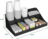 Vista 7 de Mind Reader Organizador y tabla giratoria de 2 niveles para barras de granola y bocadillos, para casa, oficina, sala de descanso, con 11