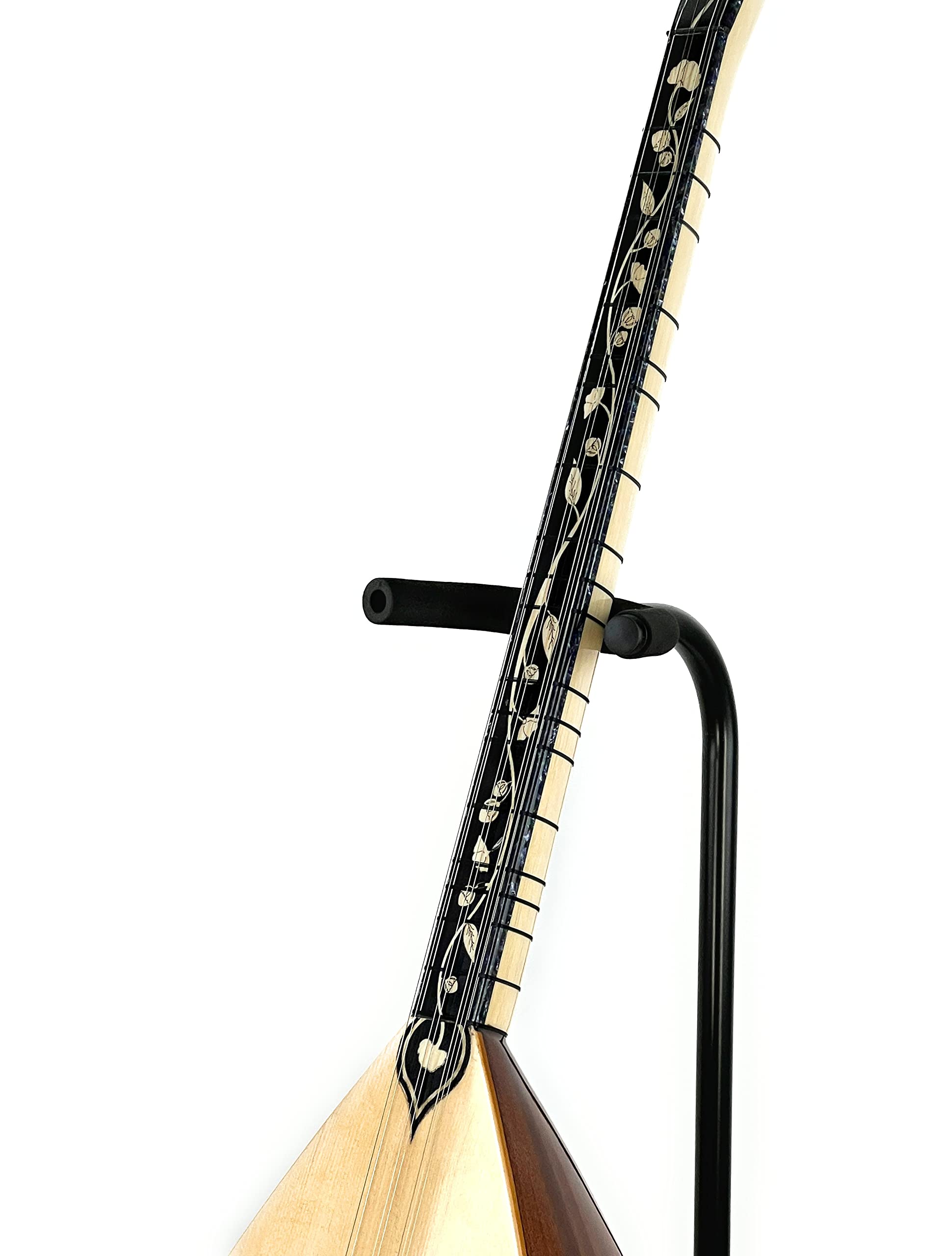 Melody Saz Baglama Profesyonel maun kisa kol Accordeur avec pochette Fishman Equalizer Marron