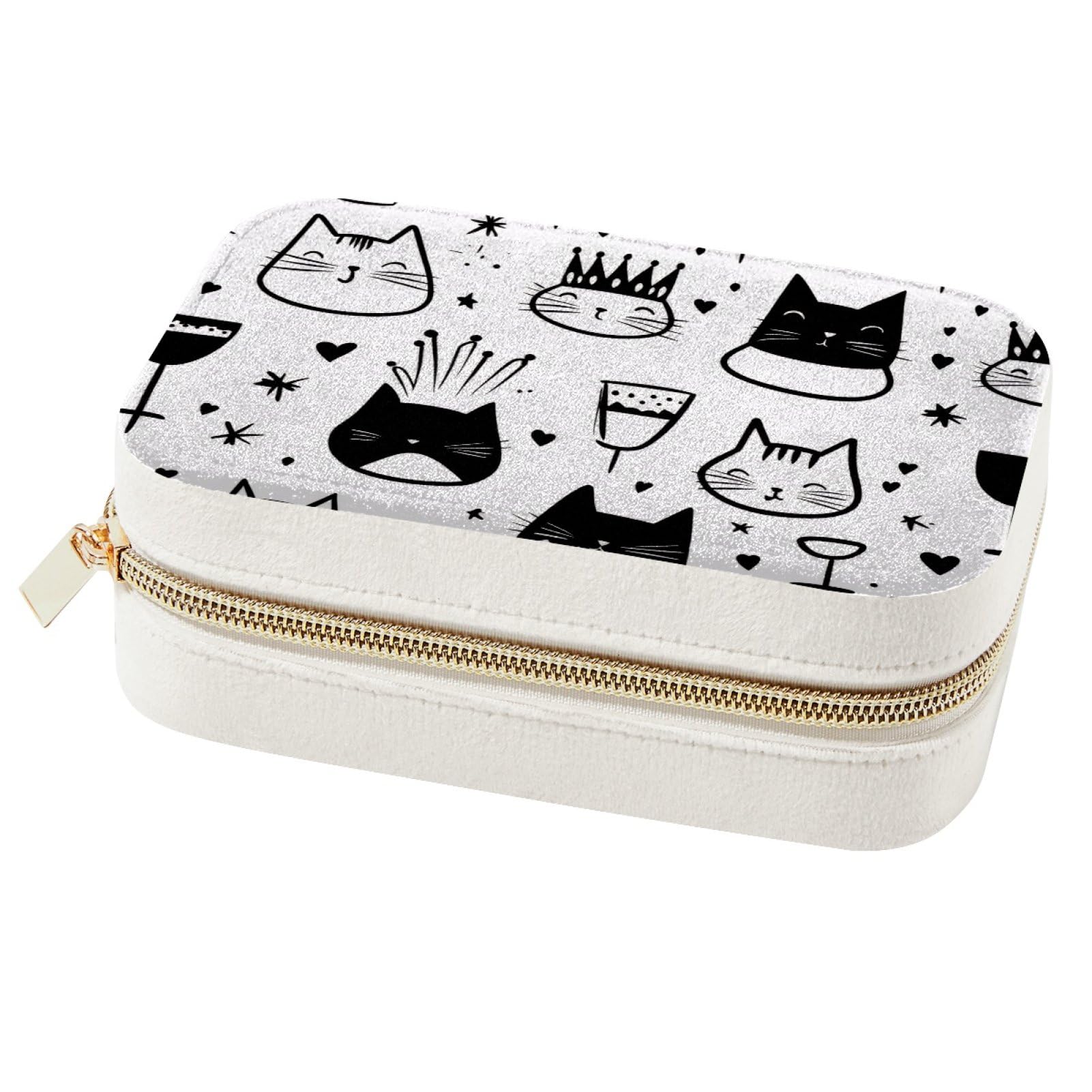 Boîte à bijoux portable contre les colliers emmêlés : rangement voyage chat