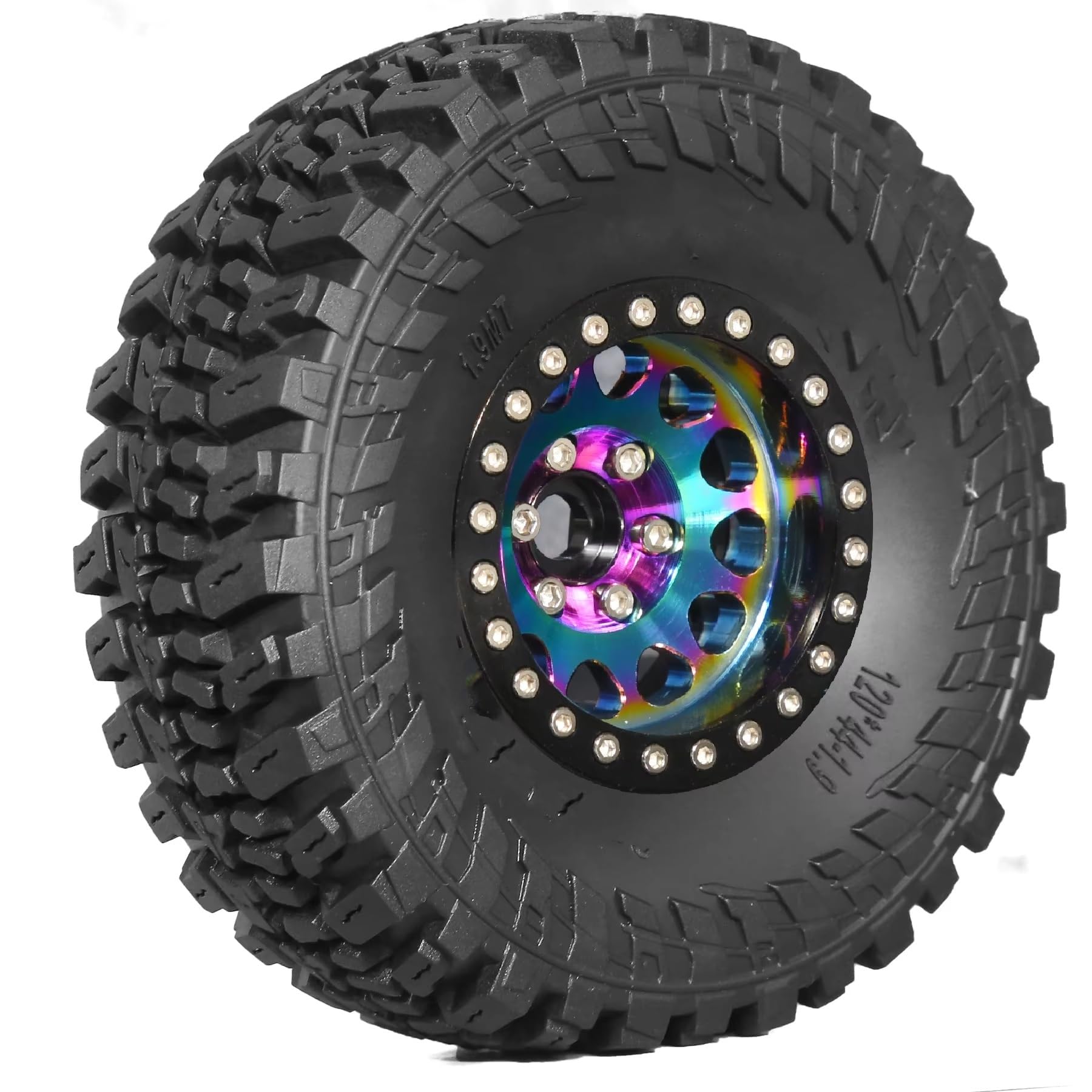 Compatible con TRX-4 para SCX10 90046 para III AXI03007 para Tamiya CC01 1/10 RC Crawler: 4 Neumáticos De Goma 1,9 Pulgadas Neumáticos Coche RC