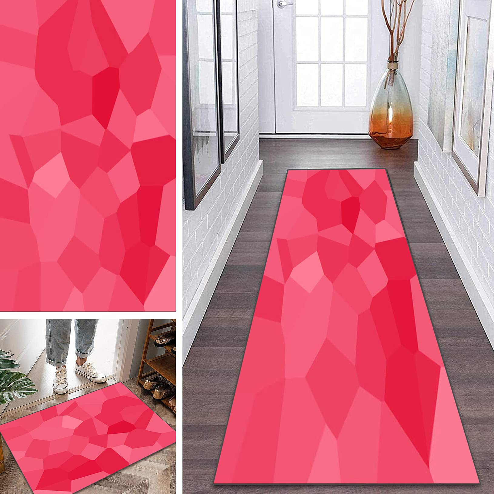 Tapis de passage pour cuisine et couloir moderne 70x110cm lavable
