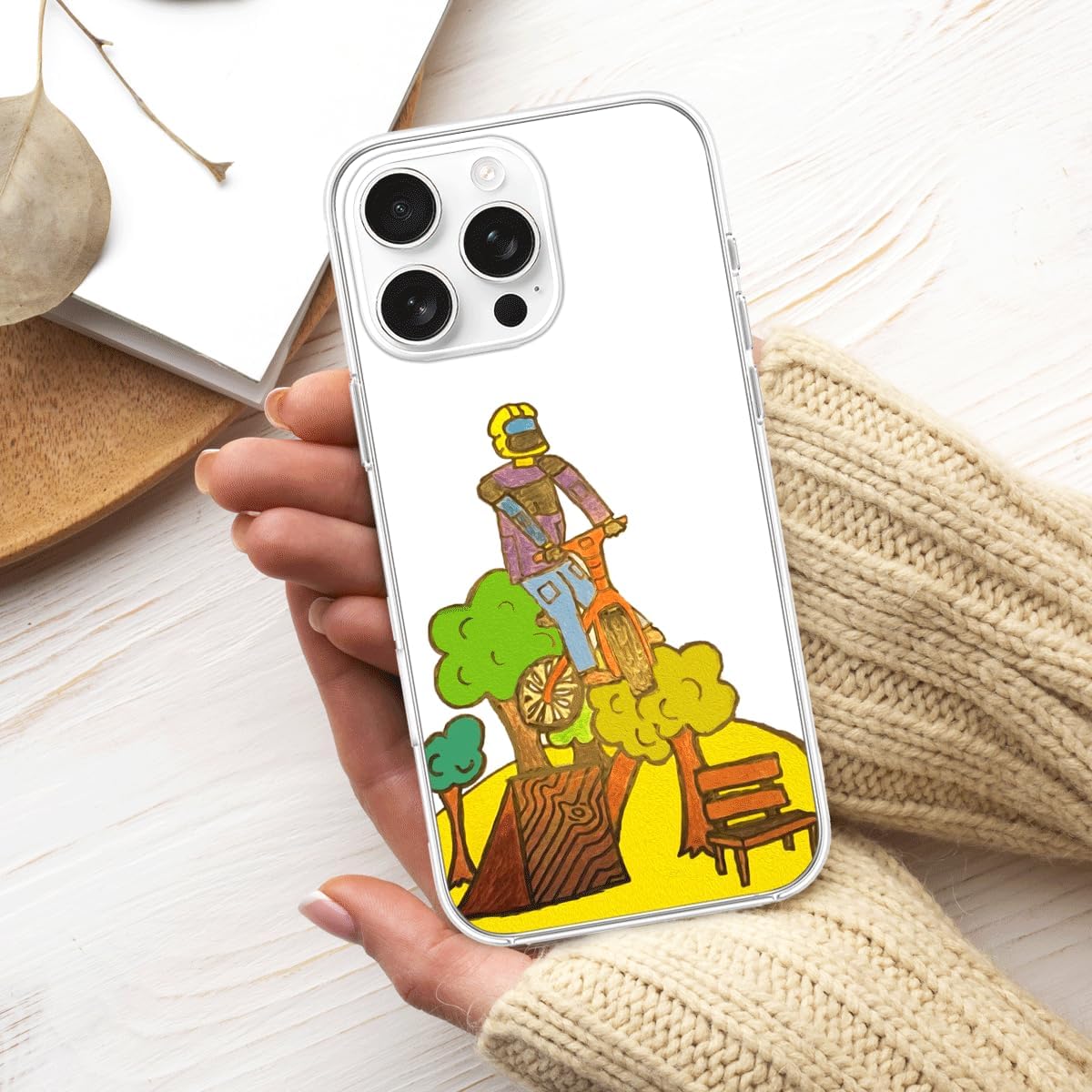 Phone Case Compatible with iPhone Dirt Funny Bike Pro Accessories Max Days Transparent 15 Series Plus Scratch Waterproof image 2