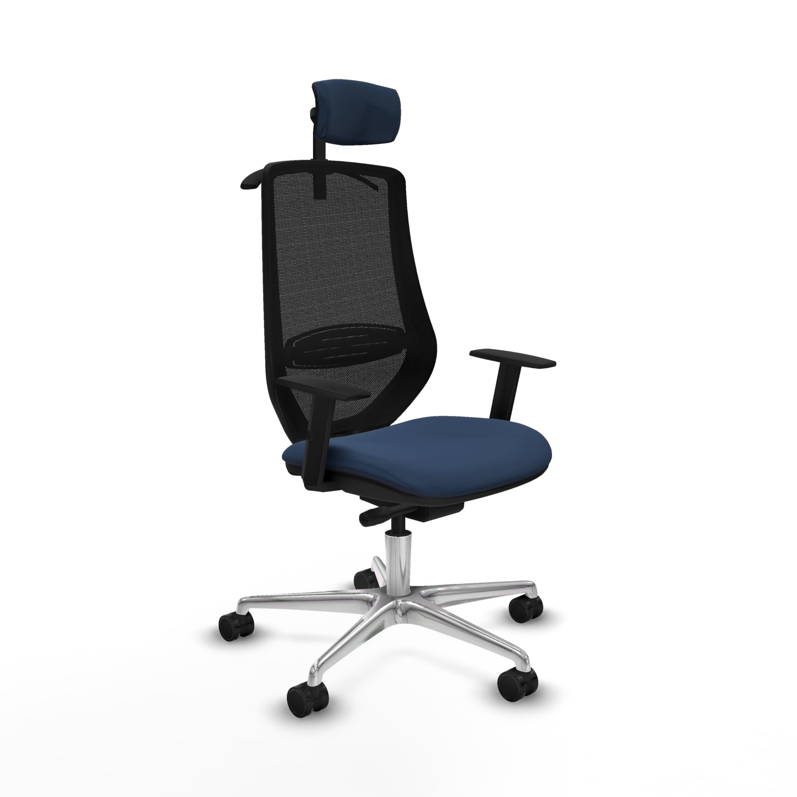 Piqueras y Crespo Mardos: la Mejor Silla de Escritorio Calidad Precio con Respaldo Fijo, cabecero 2D, Apoyo Lumbar 1D, Brazos 1D, Mecanismo Sincro/Traslack, para 24 Horas de Uso y 120 Kg