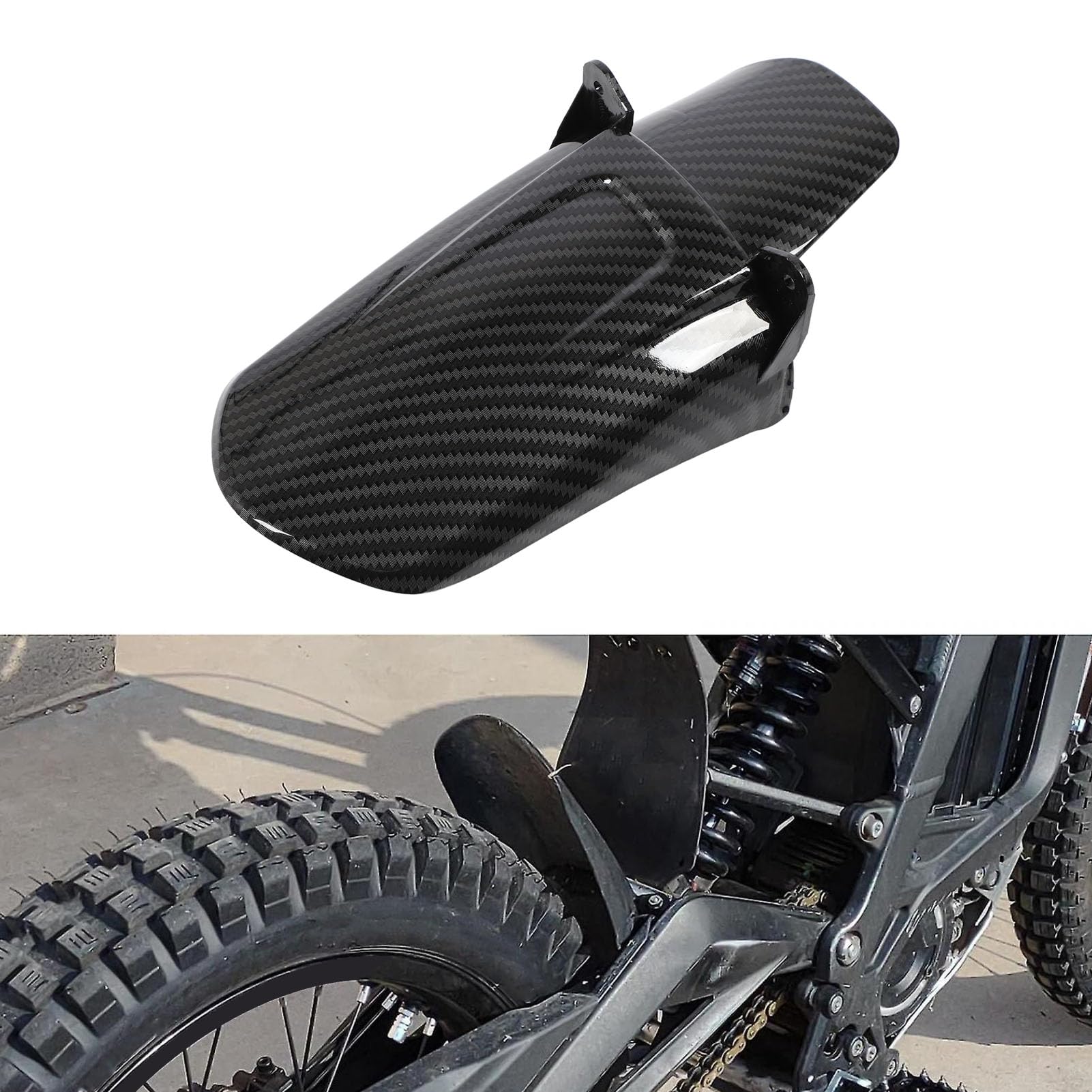 Tylne Koło Motocyklowe z Włókna Węglowego, Części Zamienne Osłony Opony SPL do SUR?RON Light Bee XSBłotnik Tylny Motocykla Błotnik Tylny Motocykla Koło ze Wzorem z Włókna