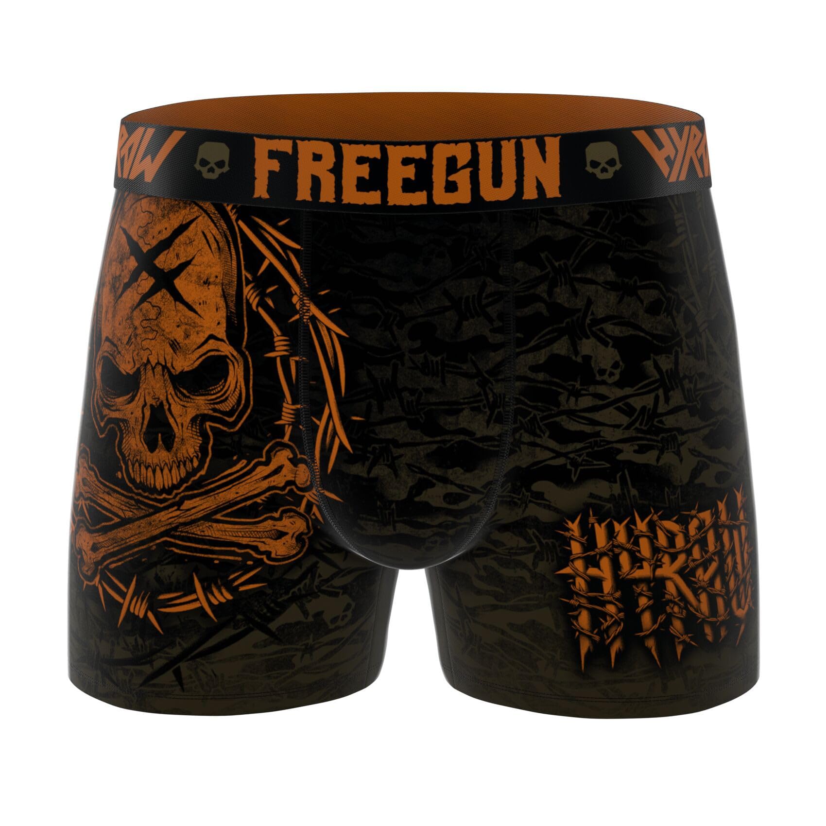 FREEGUN Boxer Caleçon Homme HYRAW, Lot de 4 | Homme, Coupe Ajustée, Imprimés originaux, Sport, Ultra-doux, Respirant, Tissu extensible, Doublure 100% Coton, Ceinture Large