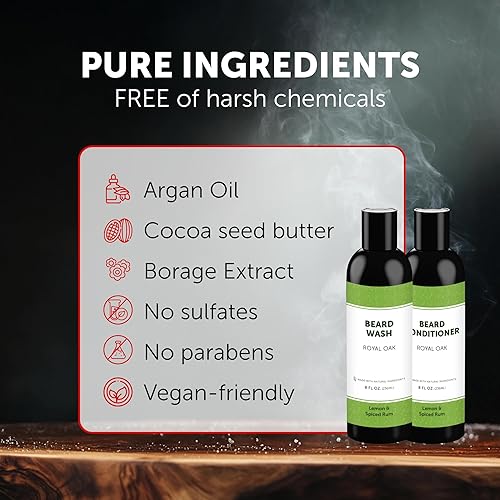 Vista 8 de Detroit Grooming Co. Acondicionador de barba y barba - Kit para hombre - Suaviza, fortalece, hidrata, infundida con aceite de argán, extracto