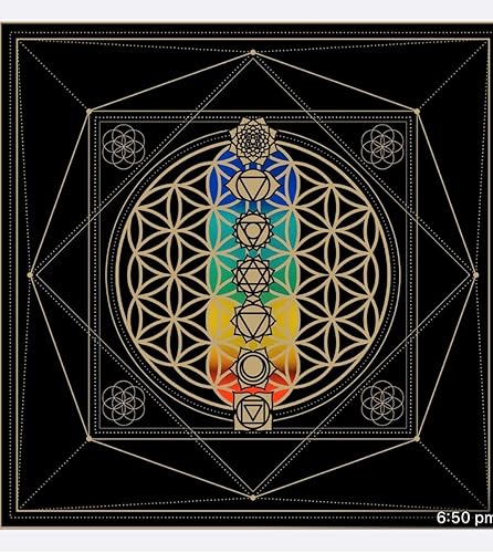 Miniatura 1 de INDIAN CONSIGNERS 7 chakras Alter Cloth Hexa Altar Cover Tarot Spread Witchcraft 236 x 236in