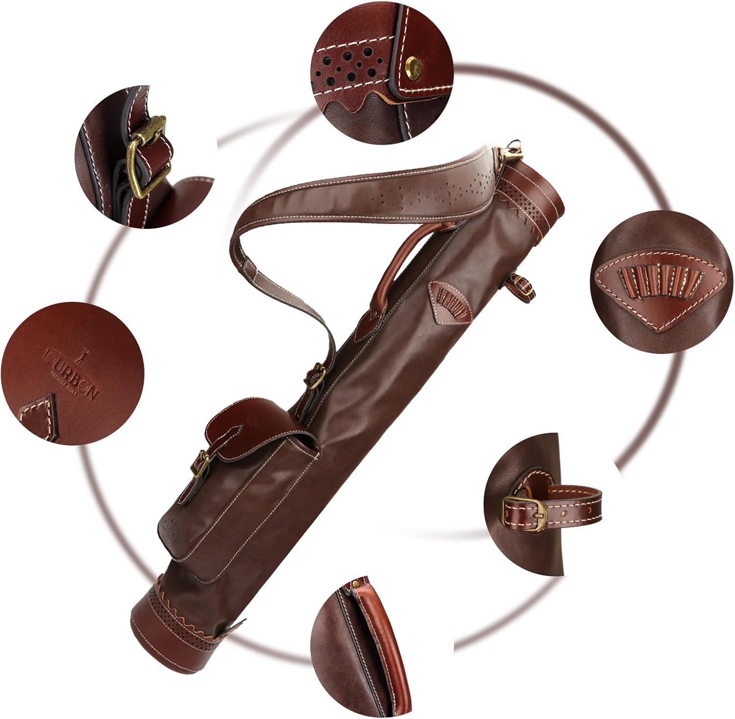 TOURBONゴルフクラブキャリーバッグ ショルダーストラップ付き ドライビングレンジクラブキャリア ゴルフボールポーチ付き 男女兼