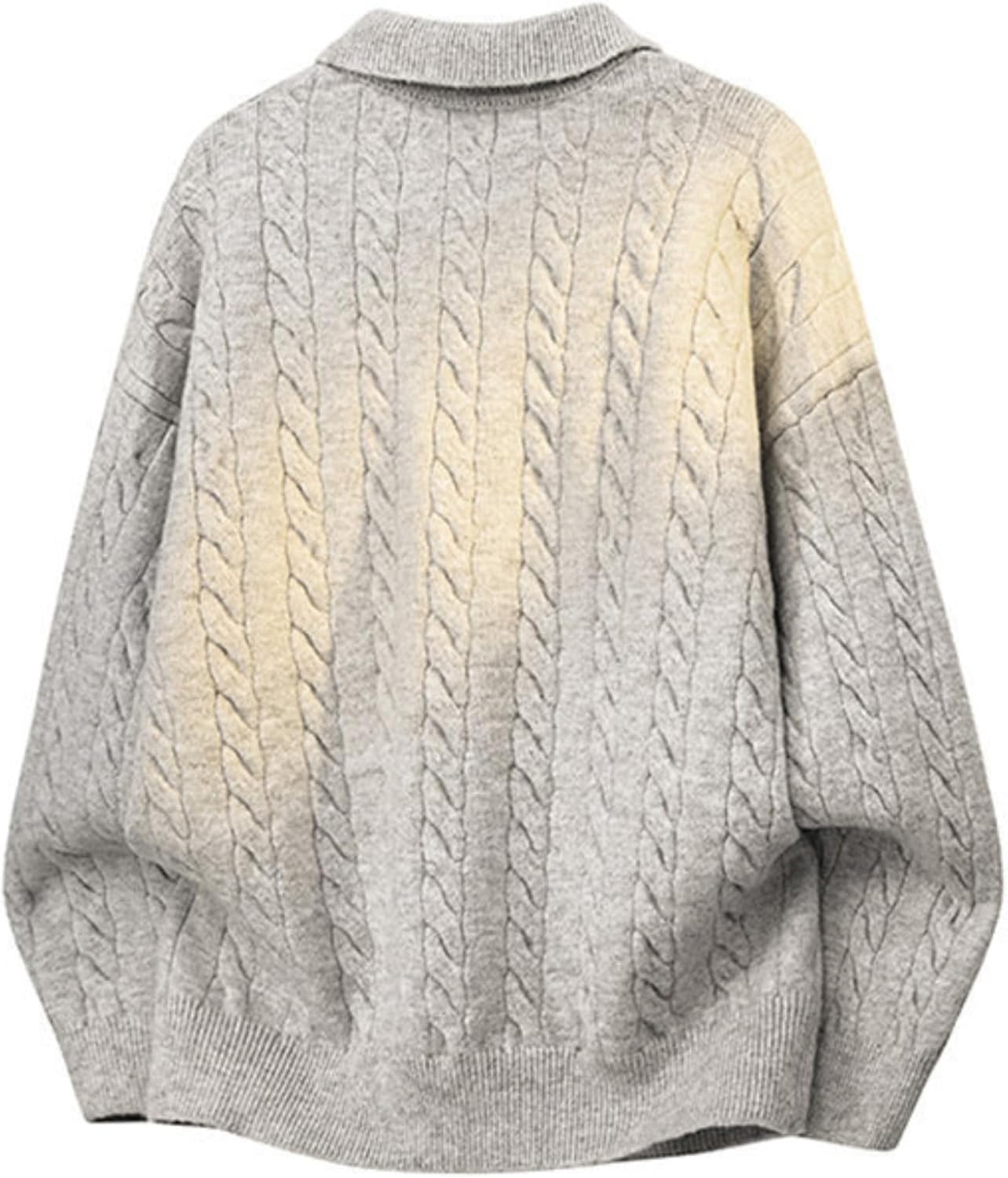 Vamtac Sweaters for Men Loose Cable Knit Sweater Casual Soft Pullover Knitted Tops Long Sleeve Winter Y2k Outfits - Image 2