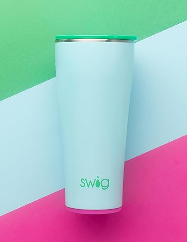 Miniatura 9 de Swig Life Prep Rally Mega Set - Taza de viaje de 40 onzas con asa y tapa + vaso con triple aislamiento de 32 onzas con tapa, acero inoxidable, apto