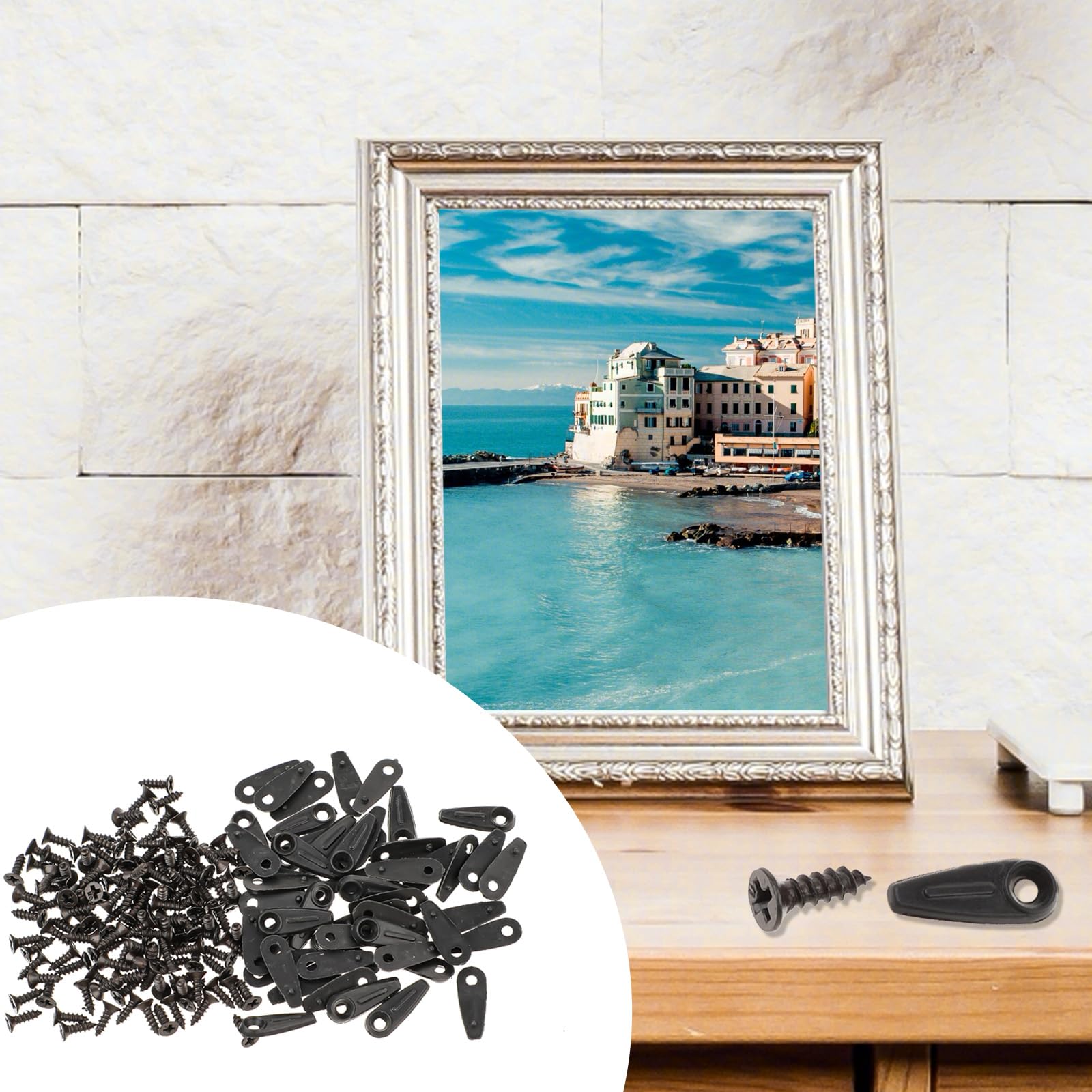 Photo Frame Accessories 100 Picture Frame Backing Clips - Black Turn ...