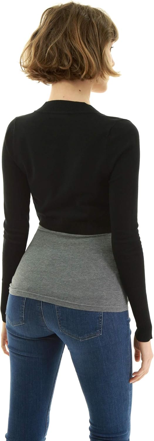 AmélieBoutik Women Long Sleeve Light Knit Bolero Shrug Cardigan - Image 2