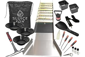 Complete Gold Mining Kit with Folding 50 inch Gold Sluice Box