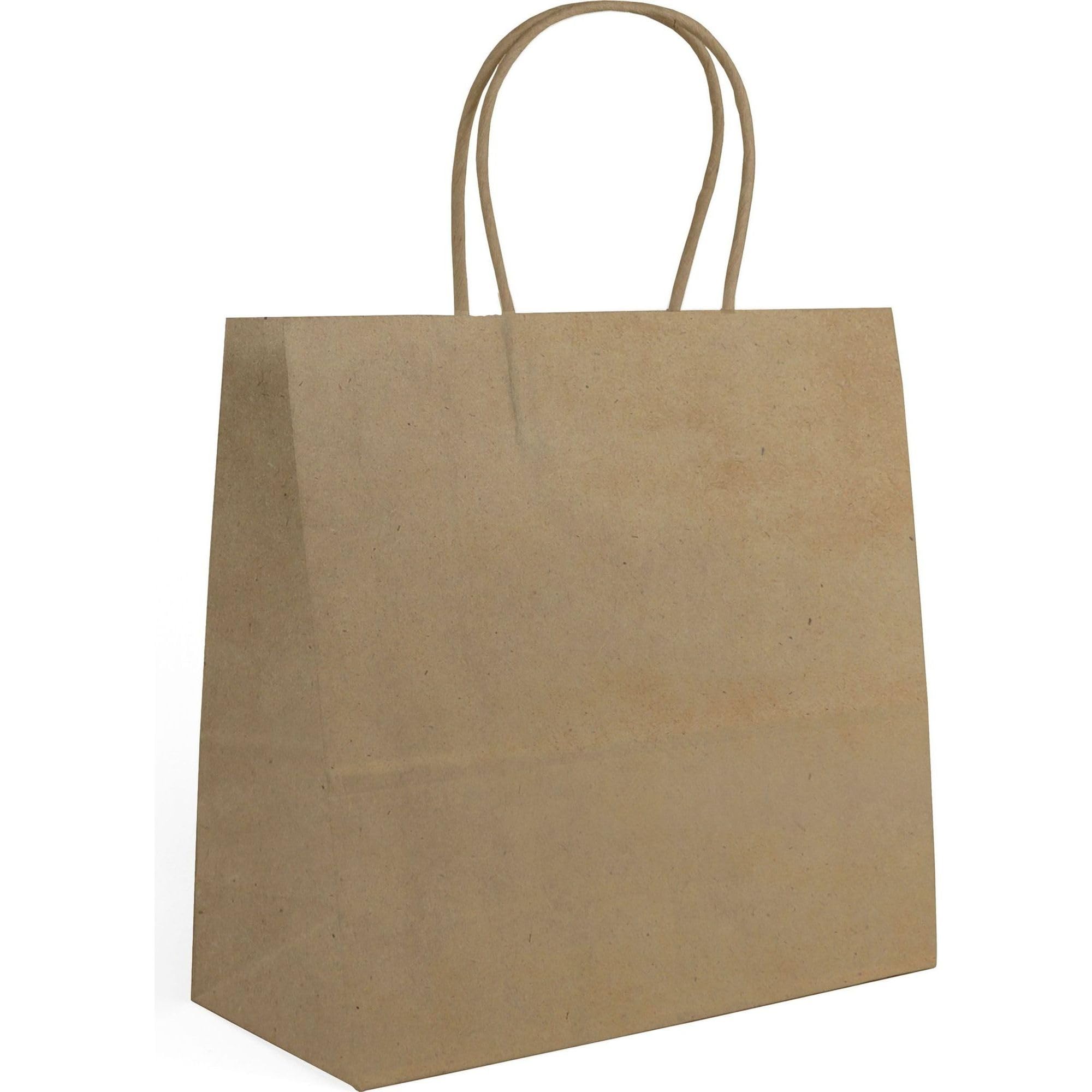 ALGON | Sacchetto di carta 3/U per acquisti riutilizzabili e biodegradabili – Sacchetti di carta 26 x 17 x 26 resistenti, ecologici e sostenibili, perfetti negozi, regali e uso quotidiano