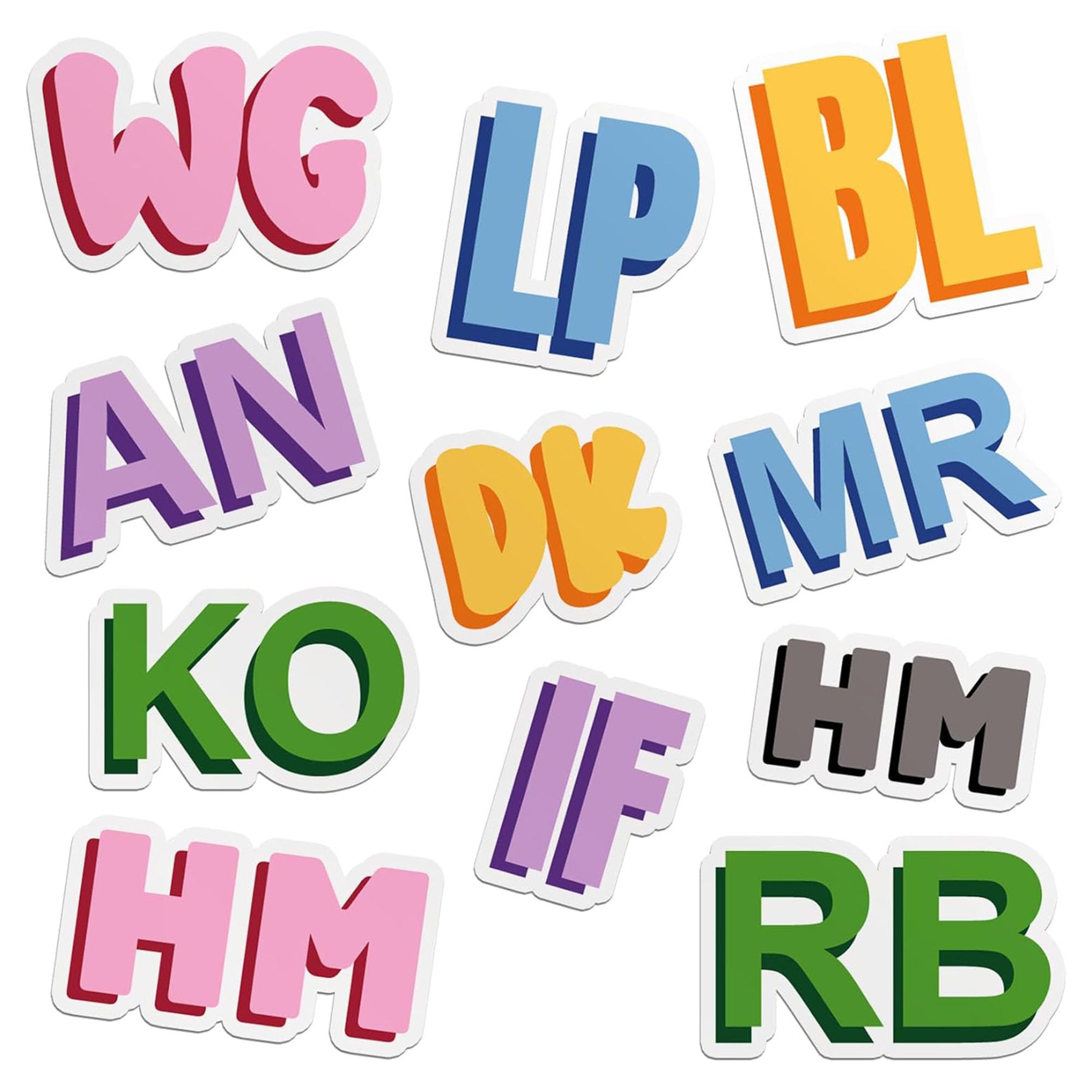 Custom Name Initial Letter Sticker – Personalized Monogram Alphabet Stickers for Water Bottle, Laptop, Notebook, Tumbler, Phone, Wall – Aesthetic