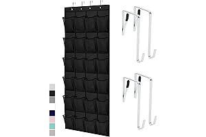 Gorilla Grip Hanging Closet Shoe Organizer & Storage Rack 24 Pockets
