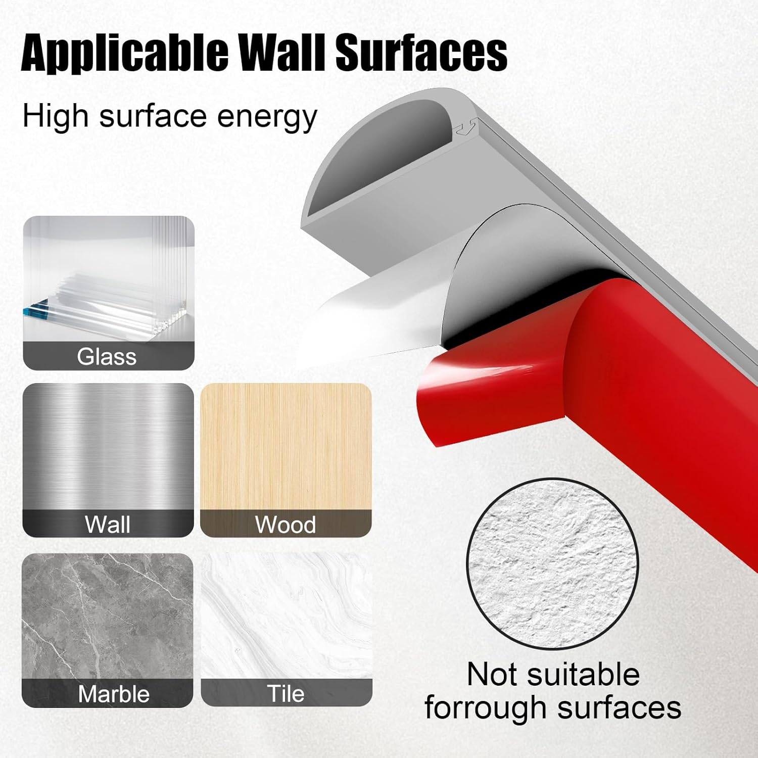Wall Cord Hider, Flexible Self-Adhesive Wire Cover, Side-Open Cable Raceway for Cords on Wall, Cord Concealer for Mounted TV, Home Theater & Office (Gray, Large -118inch)
