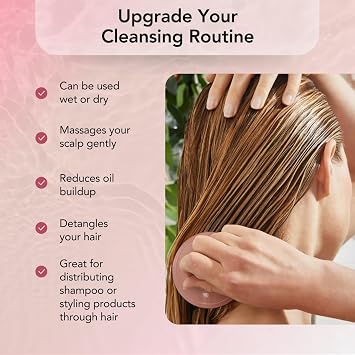 Kitsch Hair Scalp Massager, Shampoo Brush, Scalp Scrubber and Exfoliator + Rosemary Oil for Hair Growth and Healthy Scalp