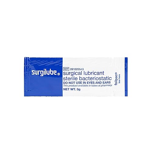 Miniatura 2 de Surgilube Lubricante Jelly-FoilPac - 144 paquetescaja de lubricante quirúrgico estéril gelatina bacteriostática (0.11 onzas FoilPac caja de 144
