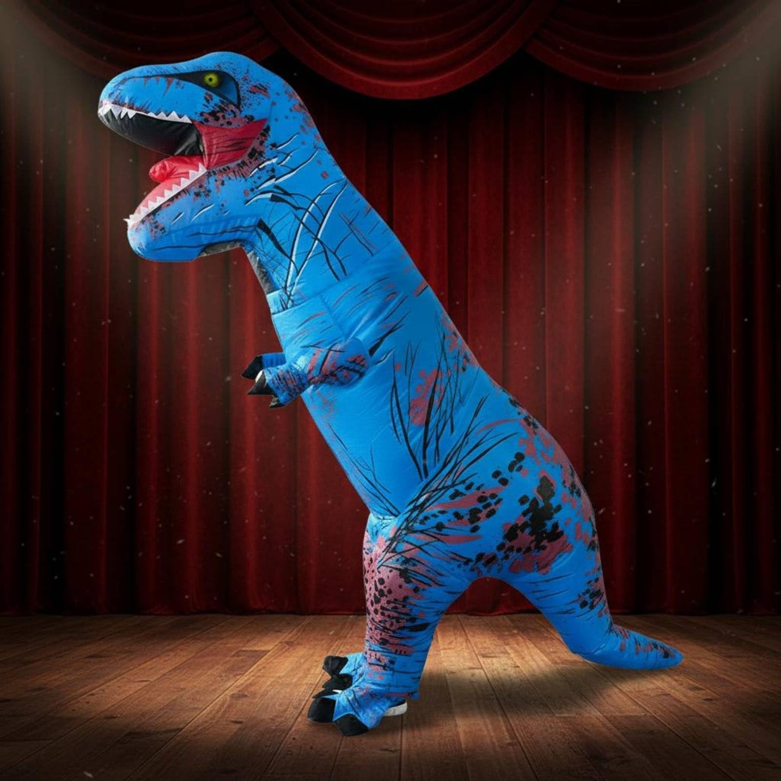 TISHITA Costume Gonfiabile Dino Bambini Costume Dinosaur Kids Inflatable Suit Tuta Maschera Travestimento con Profilo Dino Scenografico Facile in Adatto per