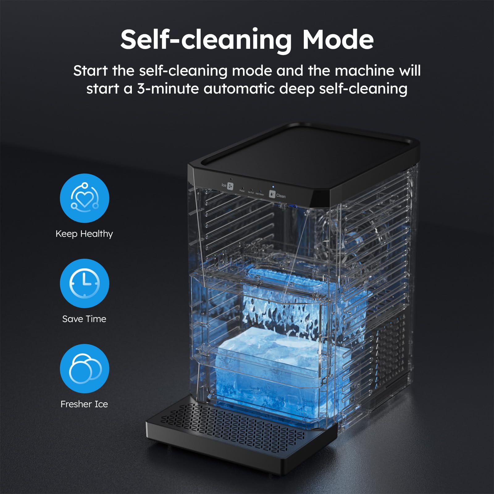 2'' Clear Ice Ball Maker Machine,100 Pcs/Day,Sphere Ice Maker With Automatic Cleaning,Crystal-Clear & Slow-Melting Ice Spheres For Cocktails & Whiskey on Fridge.com - View 5