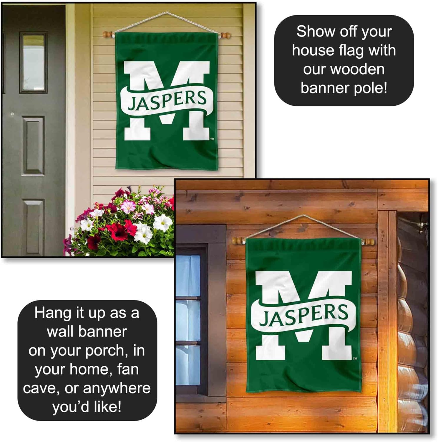 Manhattan Jaspers Double Sided House Flag