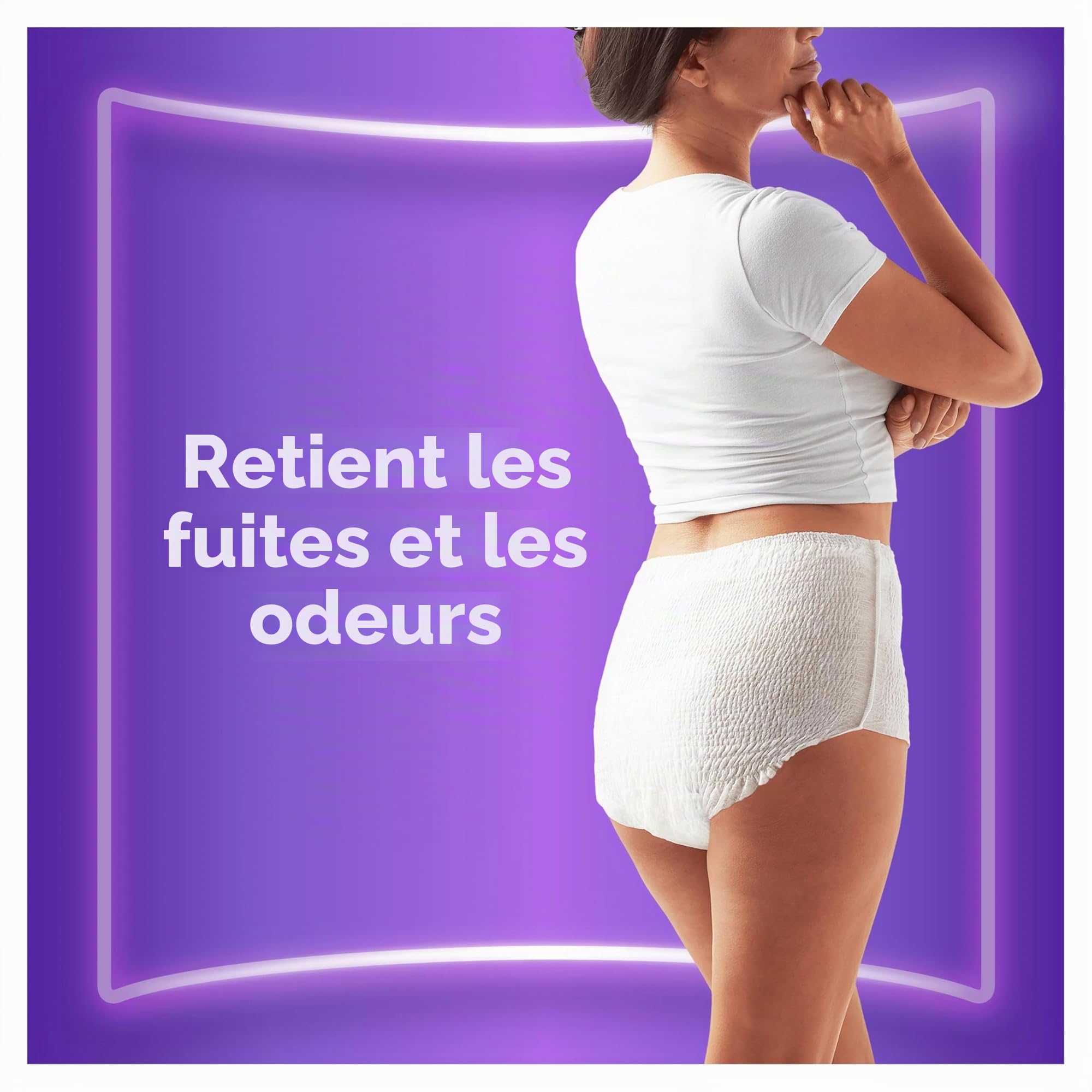 Always Discreet, 32 Culottes Incontinence Femme, Plus 6 Gouttes, Sous-Vêtements Taille L, Blanc, Protection Très Absorbante pour Fuites Urinaires Importantes ou post accouchement, Pack 1 Mois