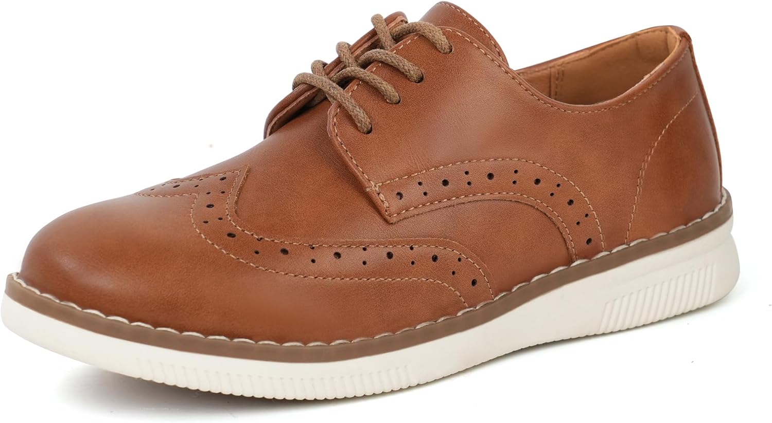 JABASIC Boys Oxfords Casual Wingtip Brogue Shoes Comfort Uniform Formal Dress Sneakers