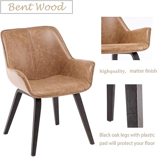 Miniatura 34 de Sillas de sala de cuero sintético, sillas de comedor Marrón,Marfil,Amarillo,https://www.amazon.com/dp/undefined