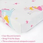 Viviland Toddler Mattress, 38" X 26" Pack N Play Mattress Premium Soft Foam Portable for Pack and Play Topper, Breathable, Comfortable and Stable, Unicorn Printed Mini Pad for Baby Mattresses
