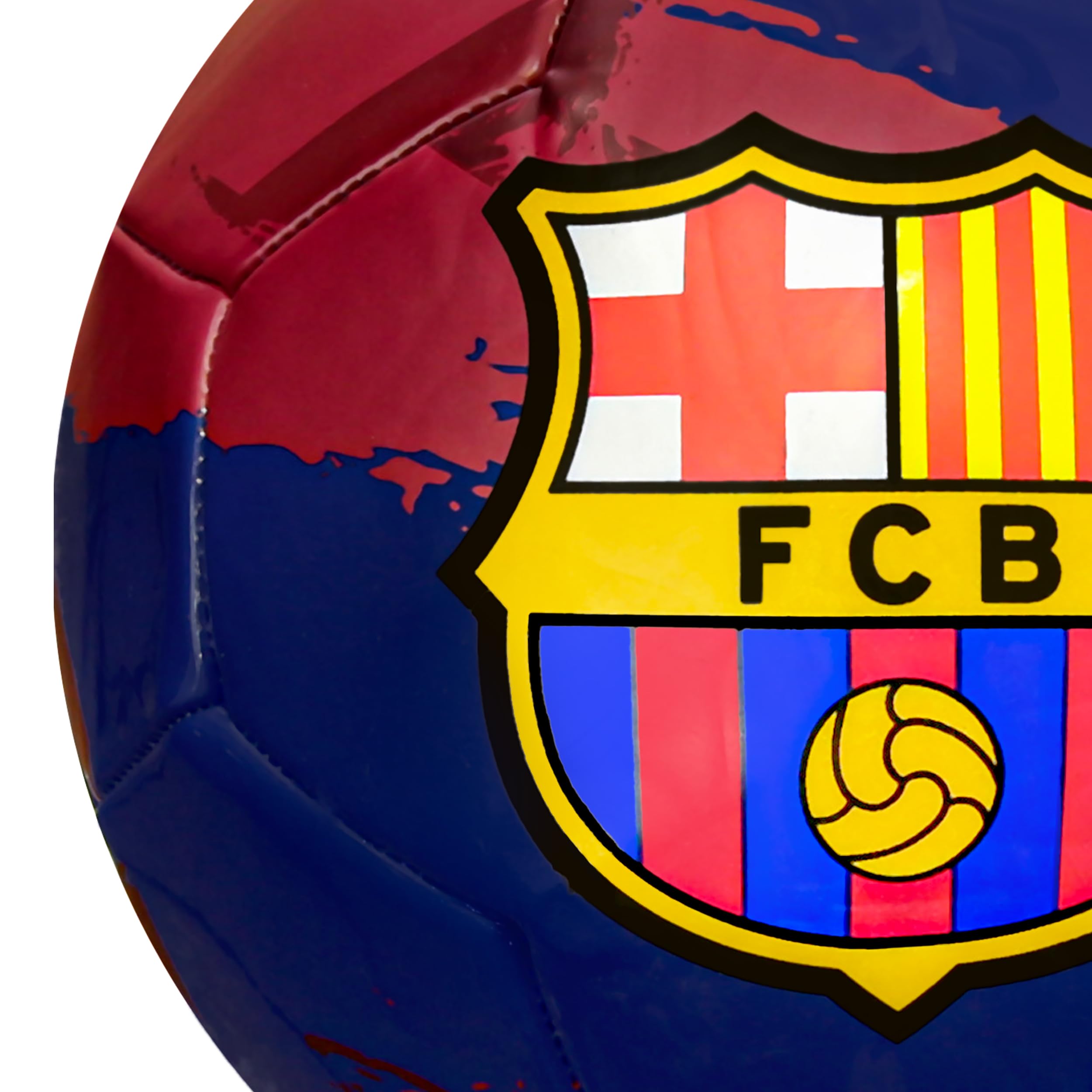 Icon Sports FC Barcelona Brush Team Soccer Ball, Brush Navy, 5 - 5