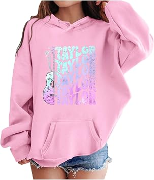 Taylor Graphic Hoodies Girls Kids Music Sweatshirt with Pockets
