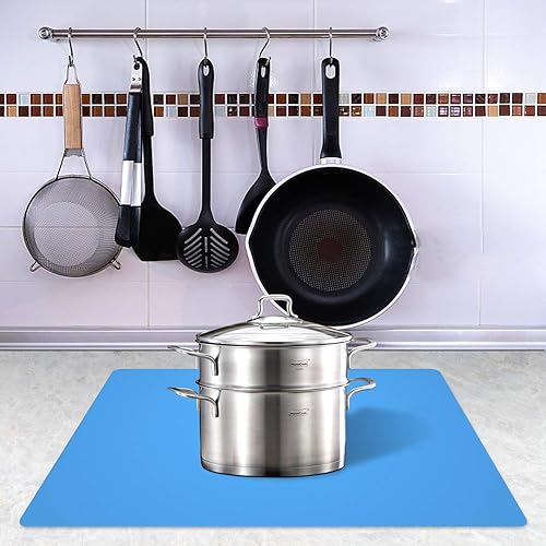 Miniatura 5 de Manteles individuales de silicona, antideslizantes de grado alimenticio, impermeables, para comedor, resistentes a las manchas, protector de