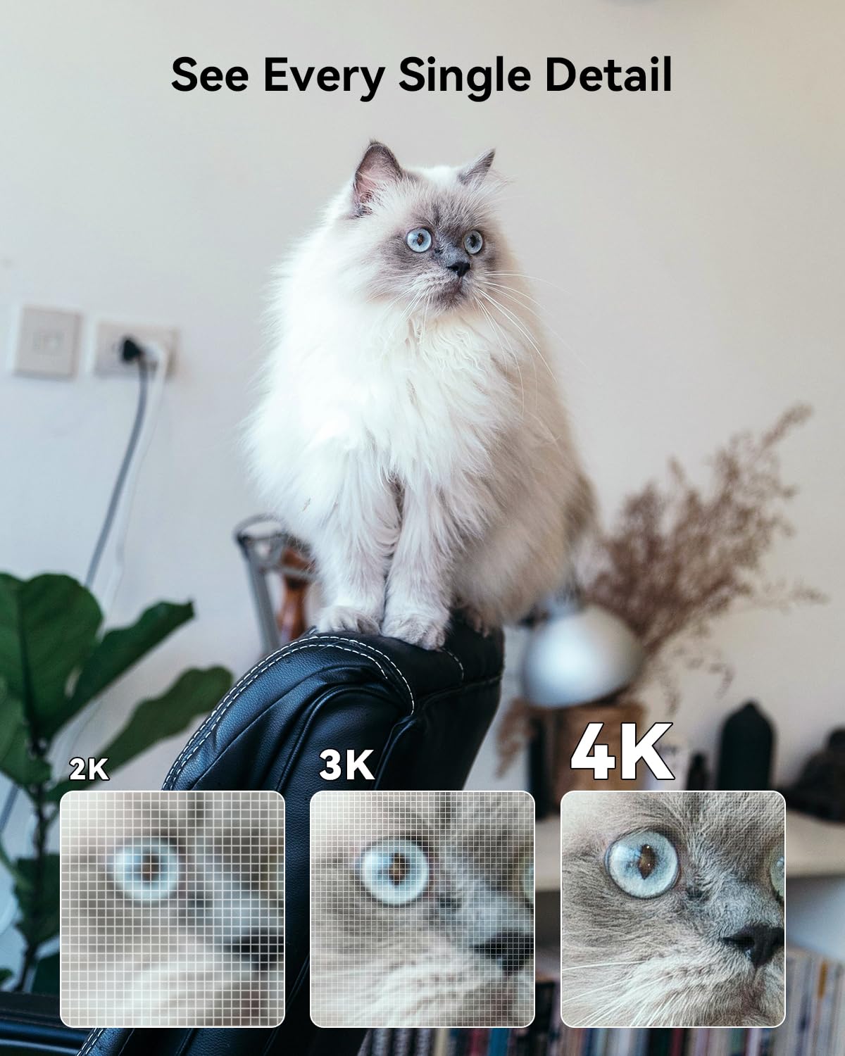 Imou 2024 4K (8MP) inomhus WiFi övervakningskamera 360 ° ansluten kamera Trådlös IP-kamera Människo-/djurdetektering AI Smart spårning Privat läge Alexa-kompatibelt tvåvägsljud för barn
